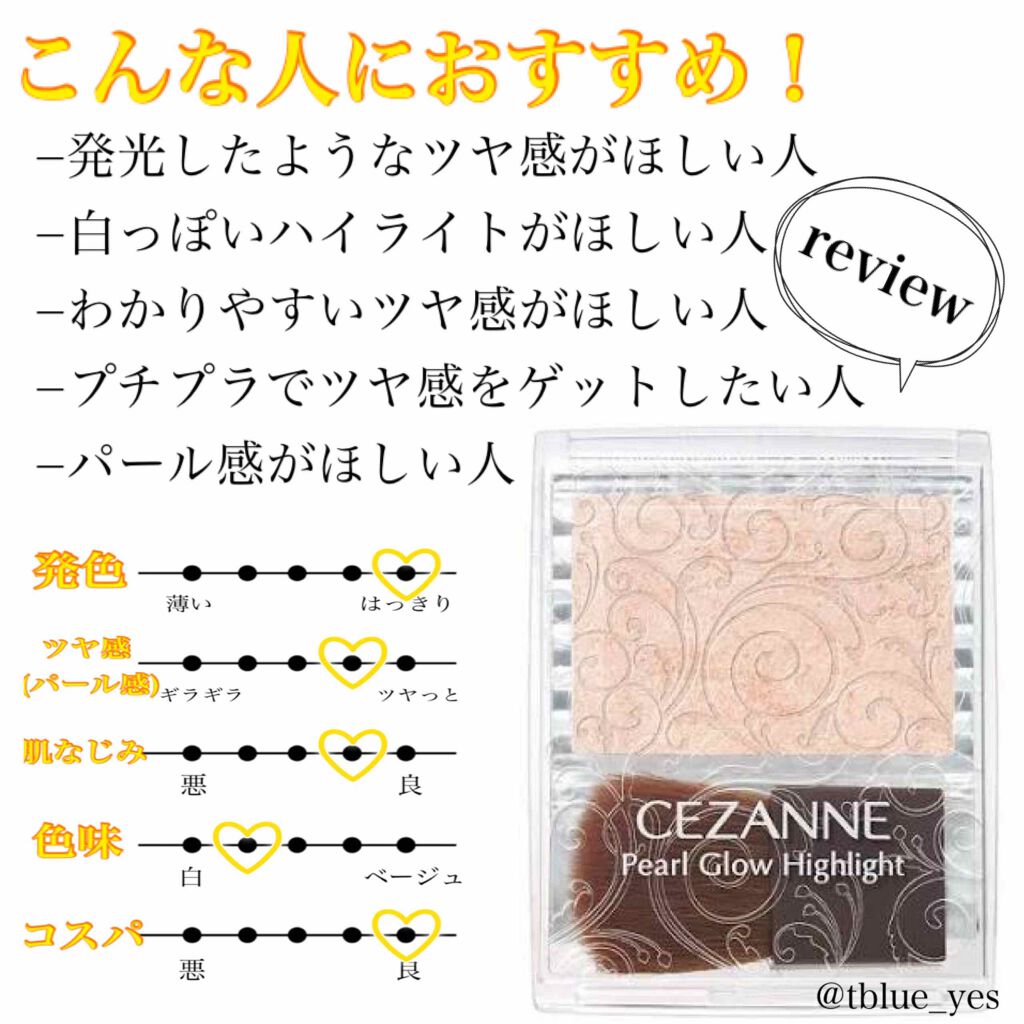 パールグロウハイライト/CEZANNE/パウダーハイライトを使ったクチコミ(2枚目)