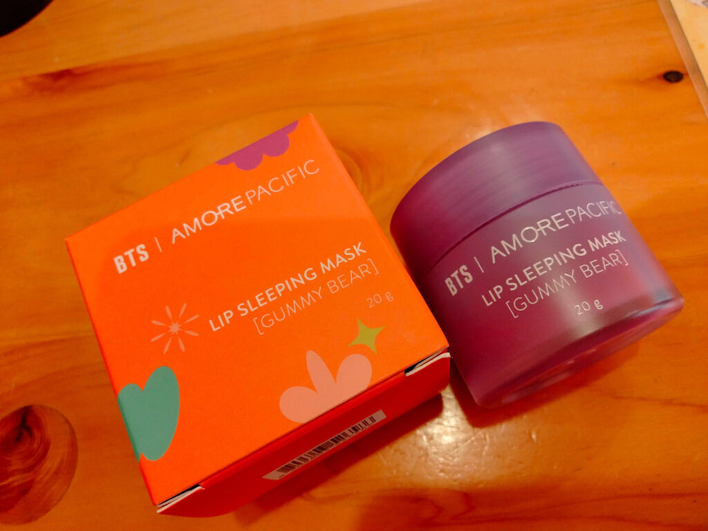 BTS | AMOREPACIFIC リップ スリーピングマスク PURPLE EDITION/LANEIGE/リップケアを使ったクチコミ（1枚目）