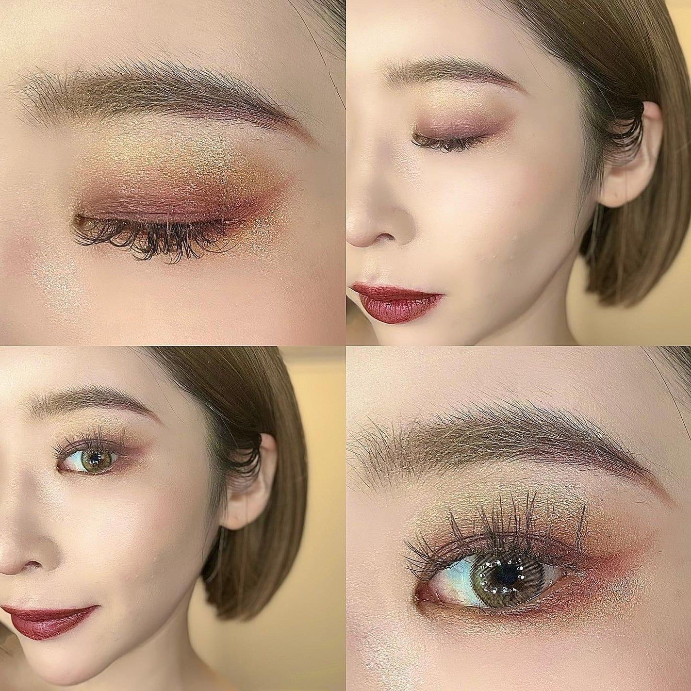 かにかまちゃん on LIPS 「....色っぽさつまいもメイク🍠 /.黄色のアイシャドウと紫の..」(2枚目)