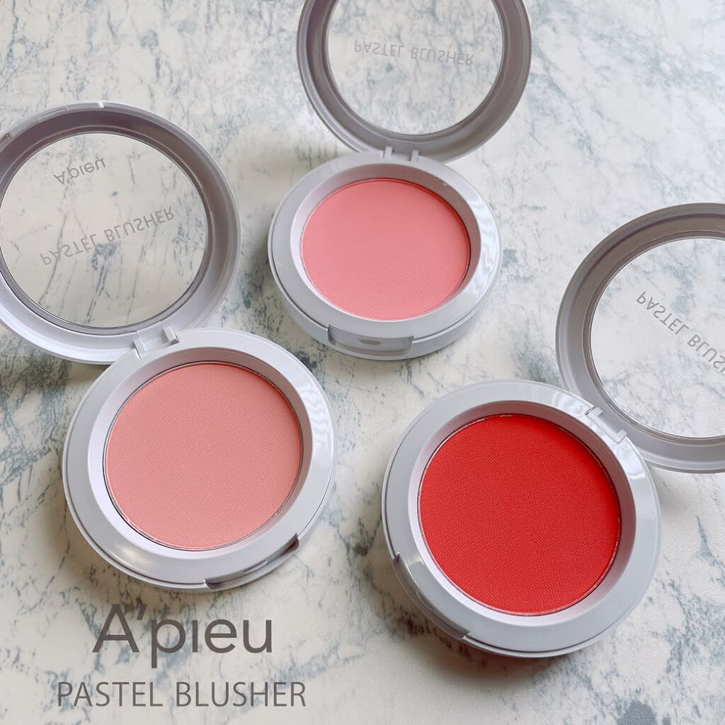 アピュー パステルブラッシャー PK04恋に落ちたいちご/A’pieu/パウダーチークを使ったクチコミ（2枚目）