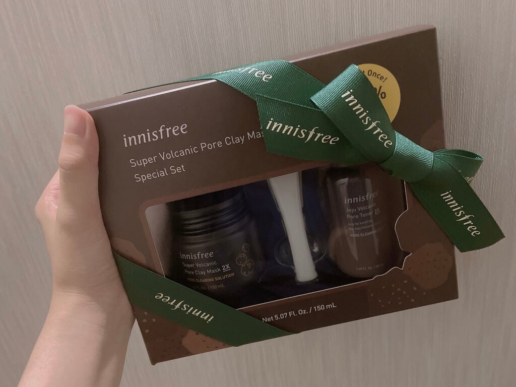 スーパーヴォルカニック ポア クレイマスク 2X スペシャルセット/innisfree/スキンケアキットを使ったクチコミ(1枚目)