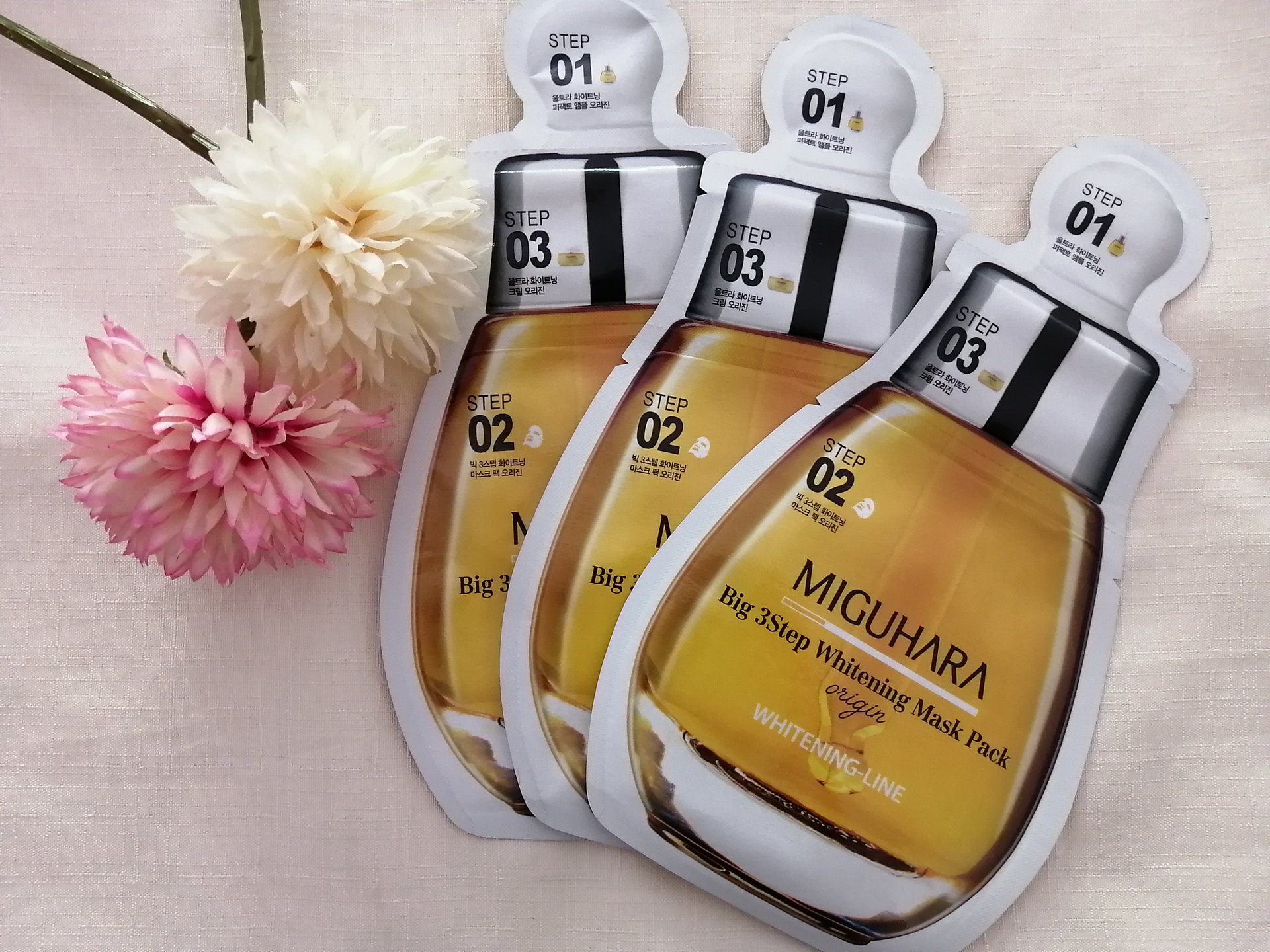 Big3 Step Whitening Mask Pack/MIGUHARA/シートマスク・パックを使ったクチコミ（1枚目）