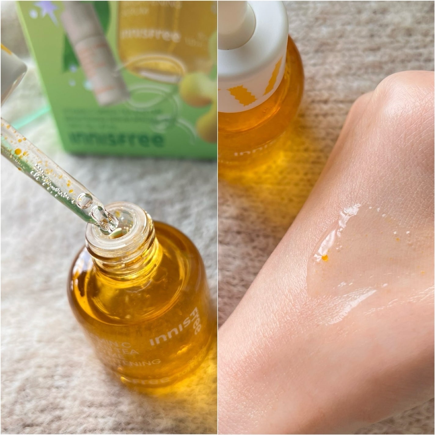 【LIVELY】ホリデービタC グリーンティーエンザイムブライトセラムスペシャルセット/innisfree/スキンケアキットを使ったクチコミ(4枚目)