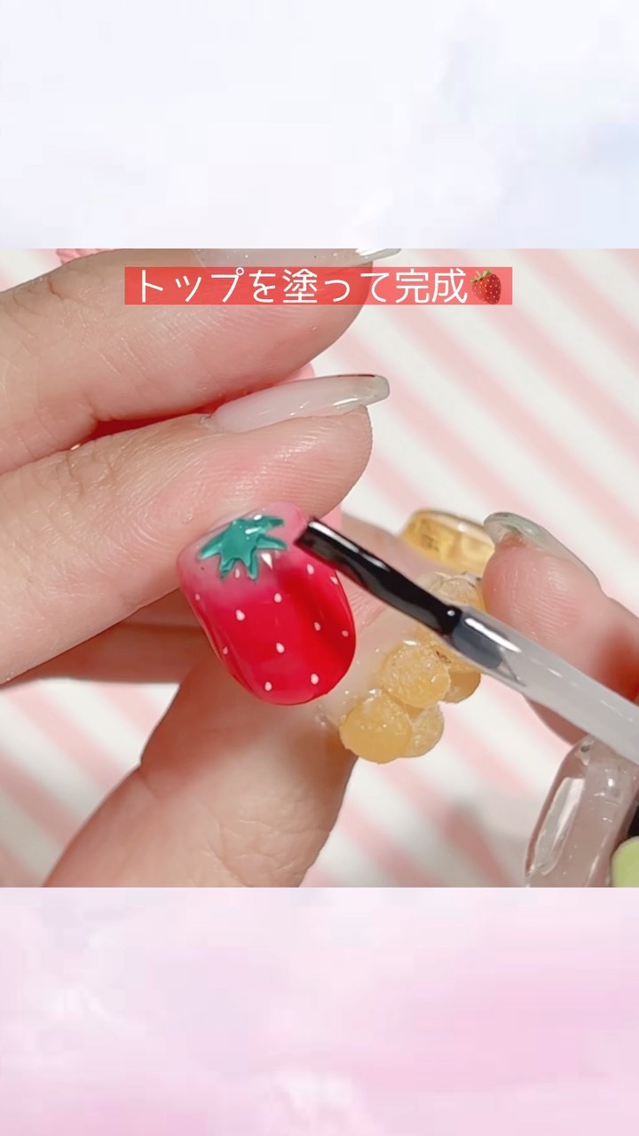 #ネイル,#いちごネイルのネイルデザイン