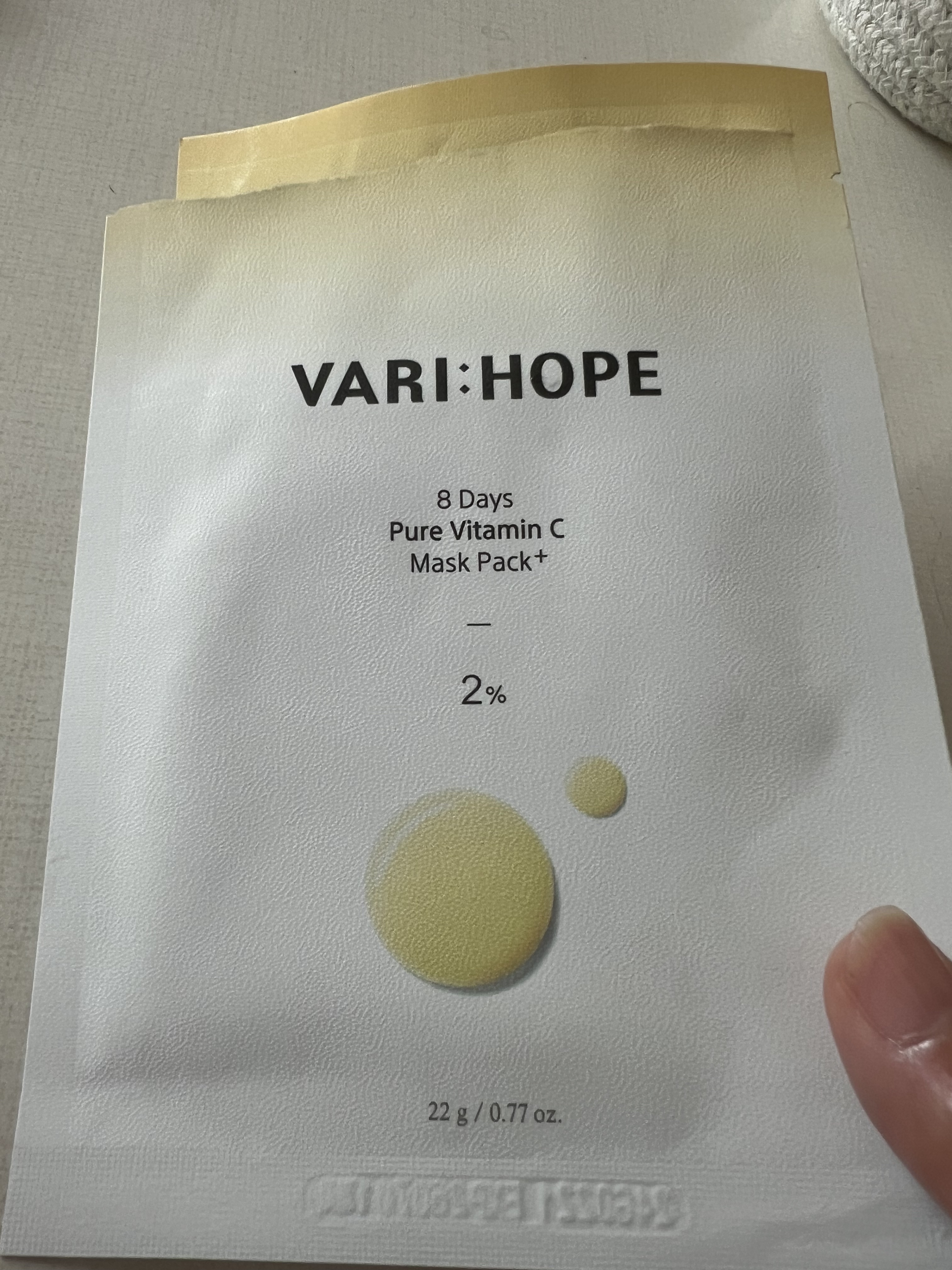 ピュアビタミンCマスクパック/VARI:HOPE/シートマスク・パックを使ったクチコミ（1枚目）