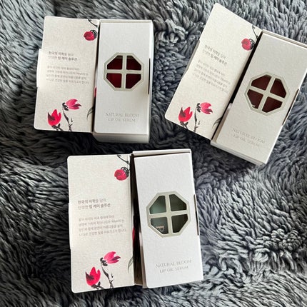 ナチュラルブルームリップオイルセラム 3色セット/PINATE/リップグロスを使ったクチコミ(4枚目)