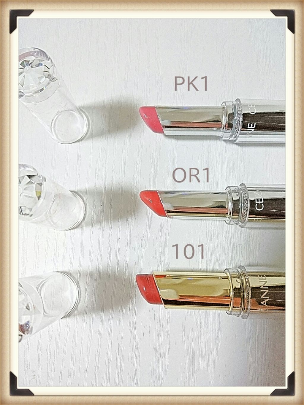 ラスティンググロスリップ/CEZANNE/口紅を使ったクチコミ（2枚目）