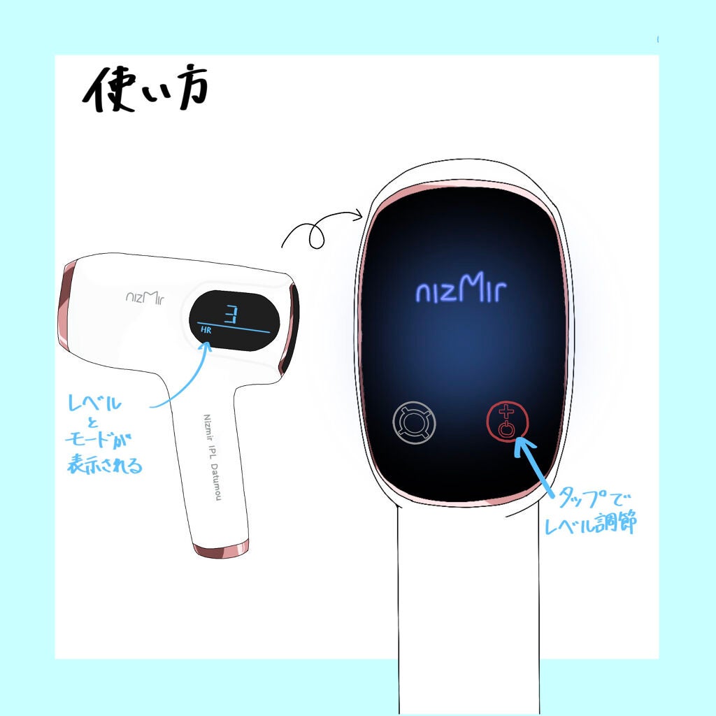 サファイヤIPL光脱毛器/NiZmir/家庭用脱毛器を使ったクチコミ(4枚目)
