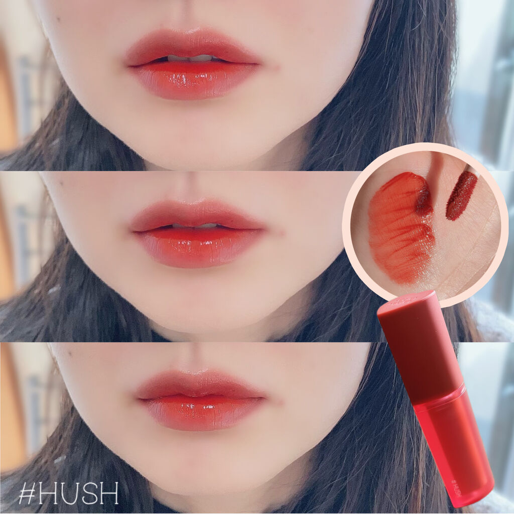 ホリカホリカ ハートクラッシュグローティントエアー 07 ハッシュ/HOLIKA HOLIKA/リップティントを使ったクチコミ（2枚目）