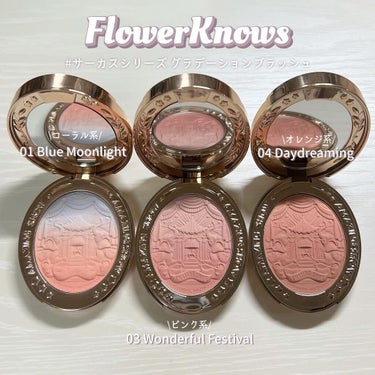 サーカスシリーズ グラデーションブラッシュ  03 Wonderful Festival/FlowerKnows/パウダーチークを使ったクチコミ（2枚目）