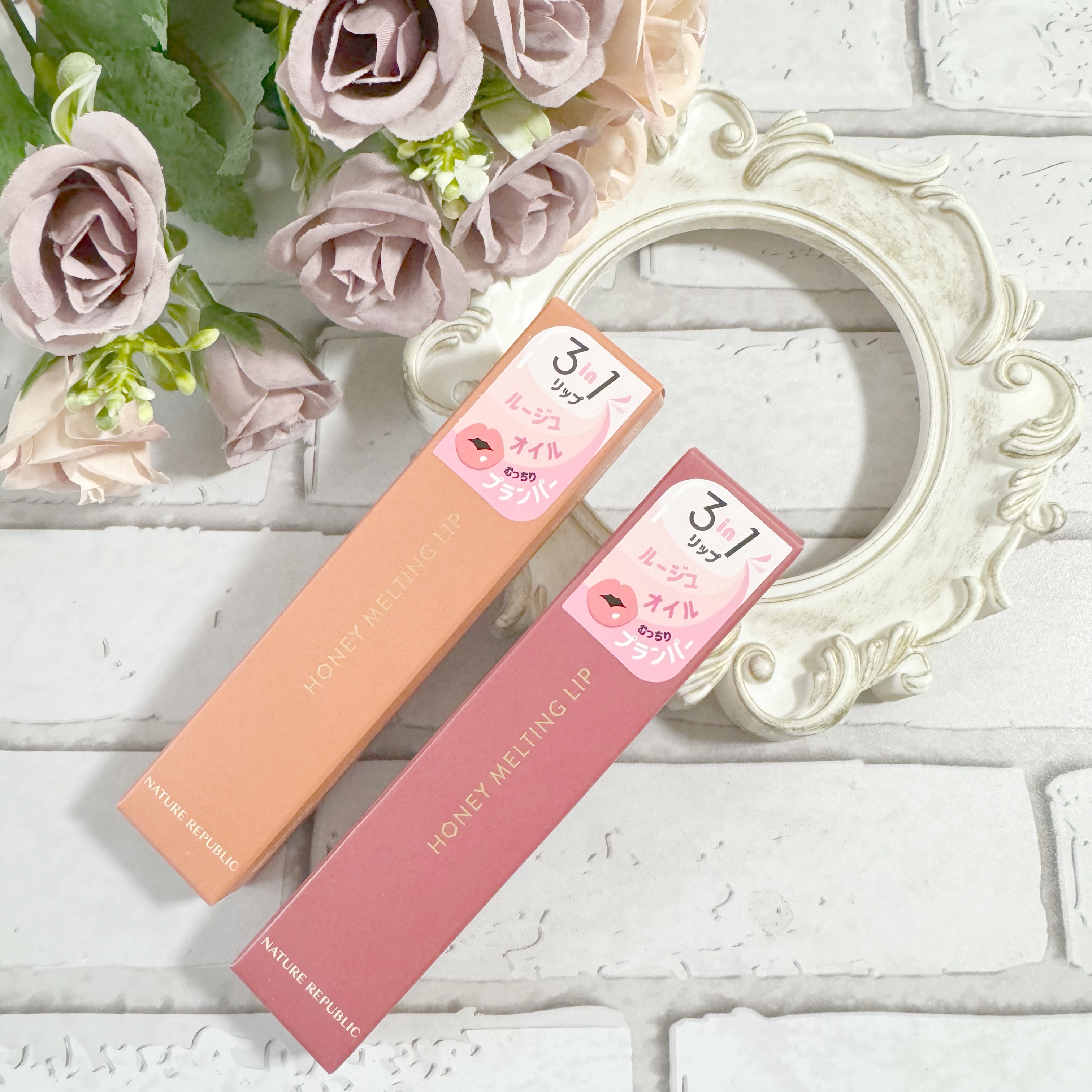 ハニーメルティングリップ 03 ベリーヨーグルト/ネイチャーリパブリック/口紅を使ったクチコミ（2枚目）
