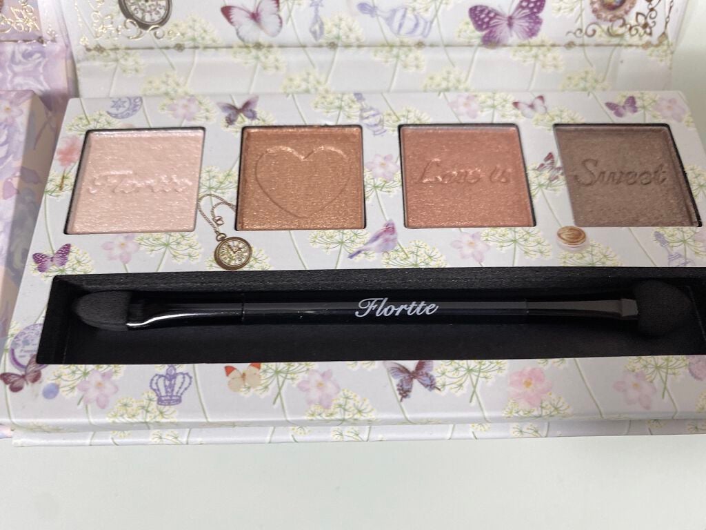 恋愛物語 4色アイシャドウパレット/FLORTTE/アイシャドウパレットを使ったクチコミ(3枚目)