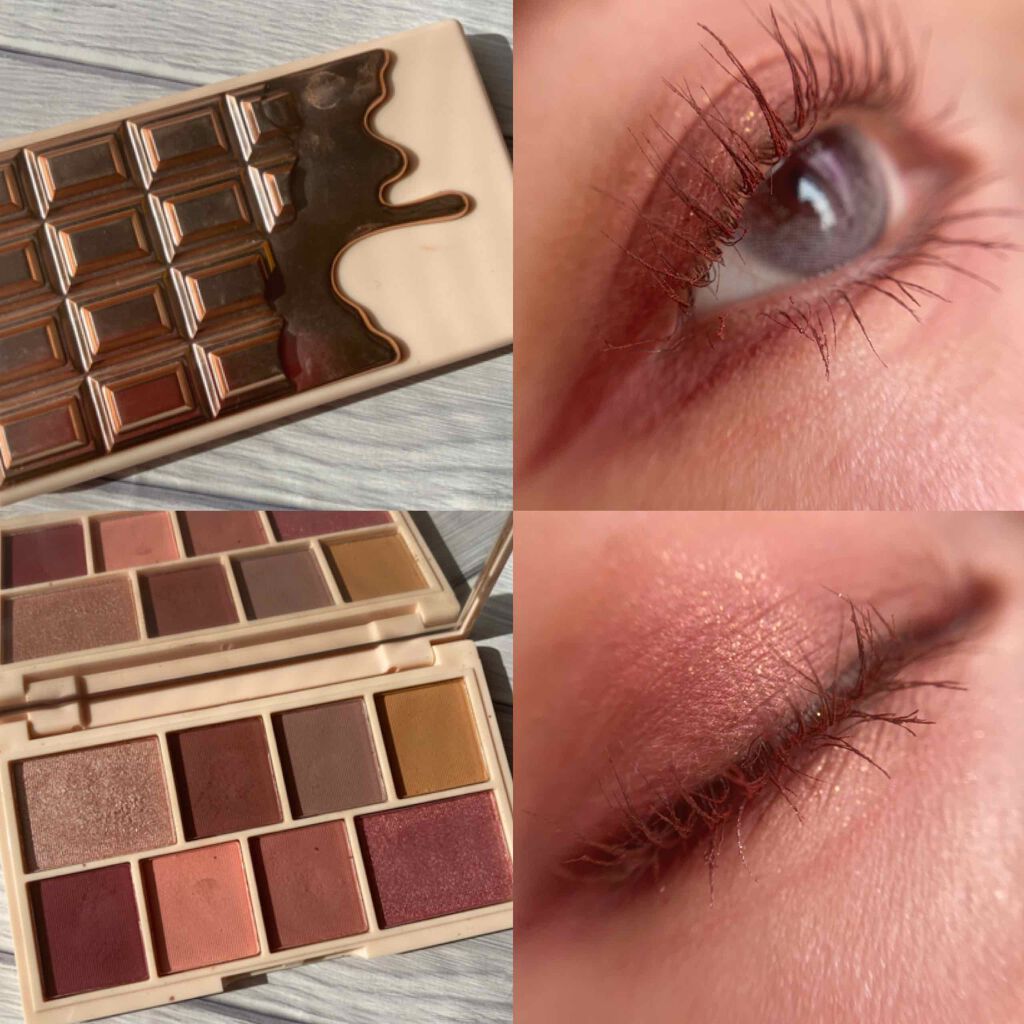 ミニチョコレートアイシャドウパレット/MAKEUP REVOLUTION/アイシャドウパレットを使ったクチコミ（1枚目）