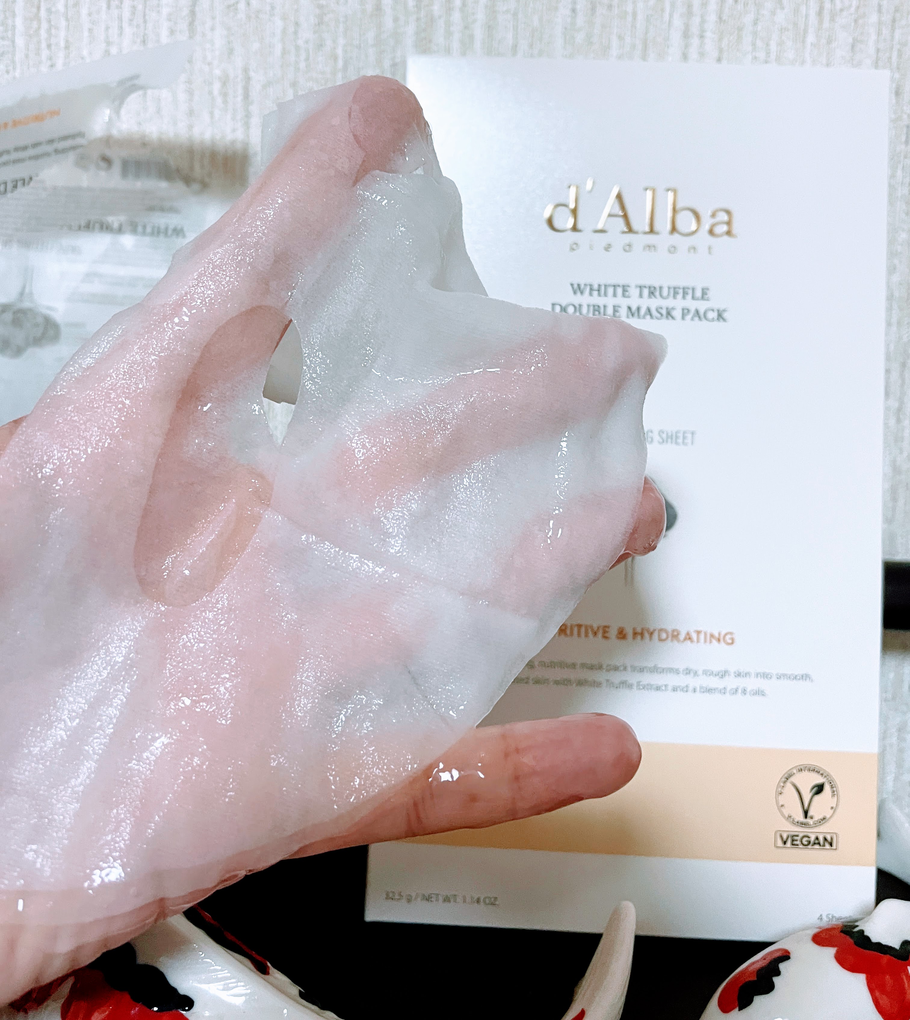 ホワイトトリュフダブルマスクパック(栄養/保湿)/ダルバ/シートマスク・パックを使ったクチコミ（2枚目）