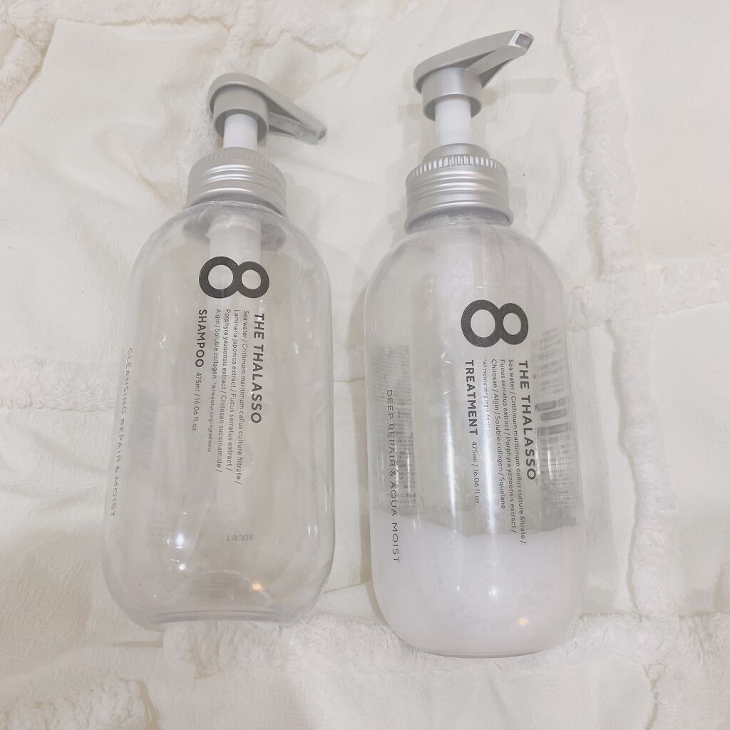 [旧商品]クレンジングリペア＆モイスト 美容液シャンプー／ディープリペア＆アクアモイスト 美容液トリートメント/エイトザタラソ/市販シャンプーを使ったクチコミ（1枚目）