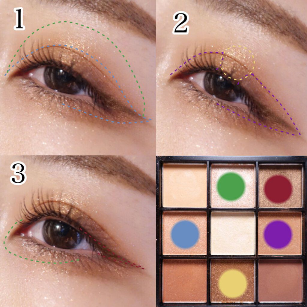 UR GLAM BLOOMING EYE COLOR PALETTE/U R GLAM/アイシャドウパレットを使ったクチコミ(2枚目)