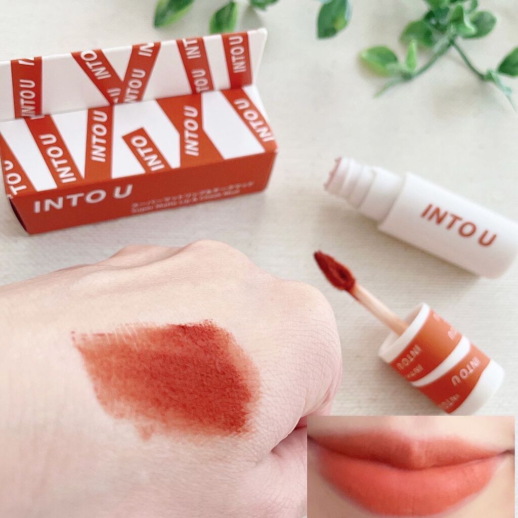 スーパーマットリップ＆チークマッド EM03 モデルテラコッタ/INTO U/口紅を使ったクチコミ（1枚目）