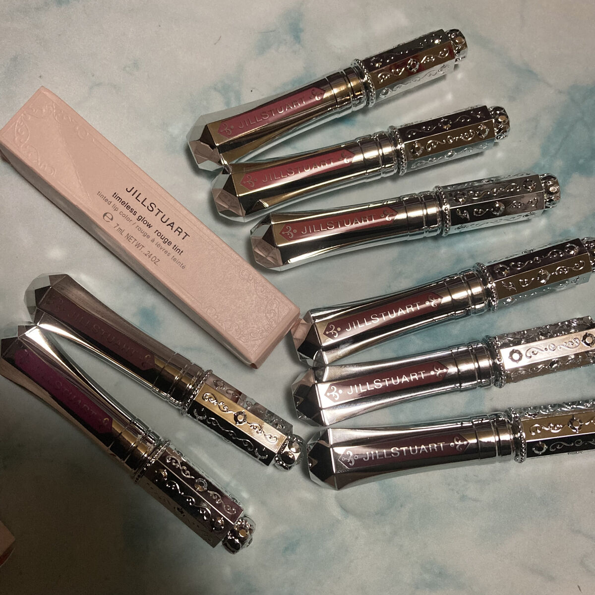 ジルスチュアート タイムレスグロウ ルージュティント 05 sunset afterglow /JILL STUART/リップティントを使ったクチコミ（1枚目）