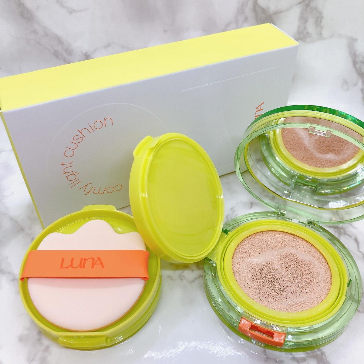 コンフィーライトクッション/LUNA/クッションファンデーションを使ったクチコミ（1枚目）