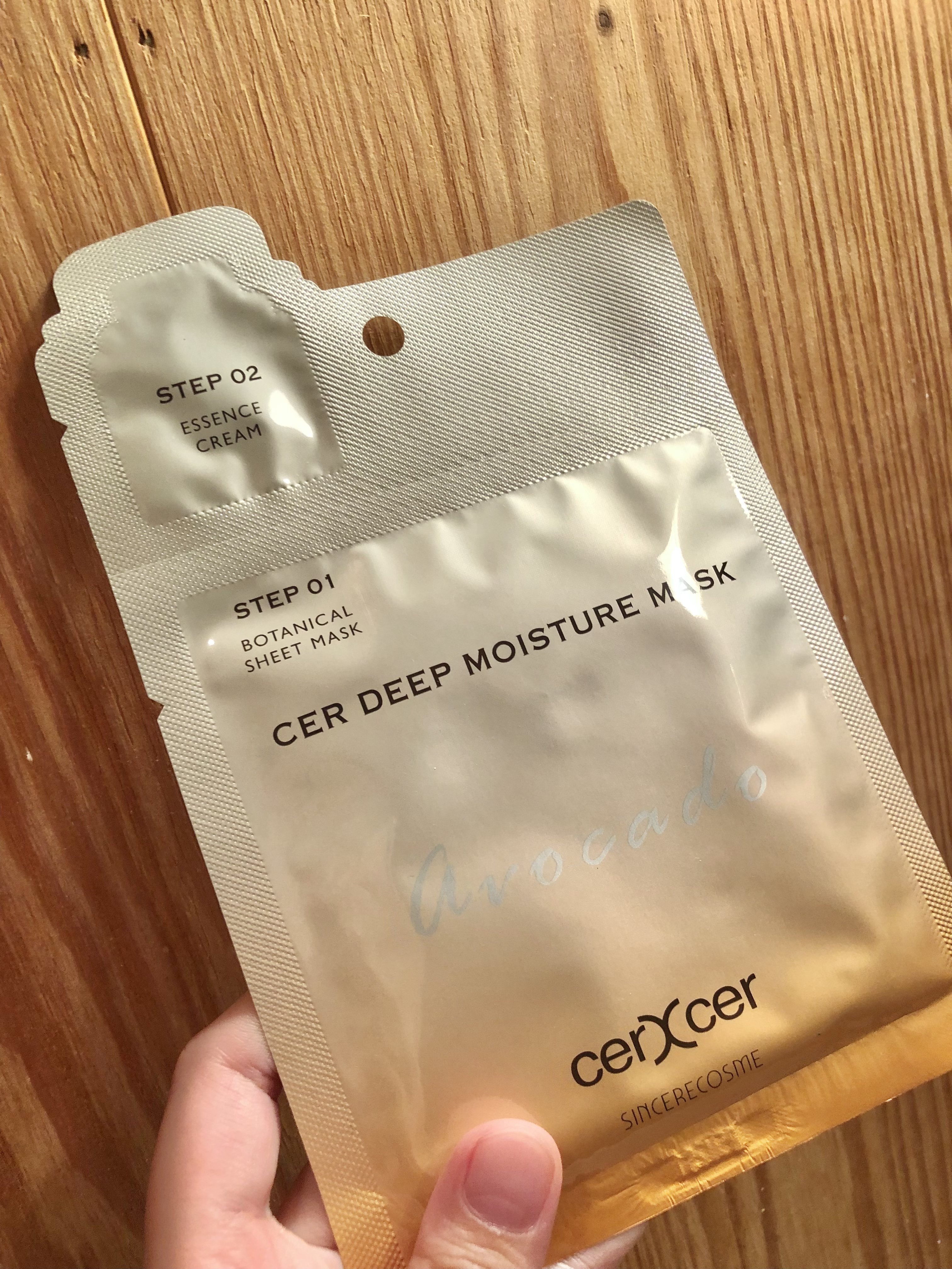 ディープモイスチャー マスク　(ケアクリーム付き)/cerXcer/シートマスク・パックを使ったクチコミ（3枚目）