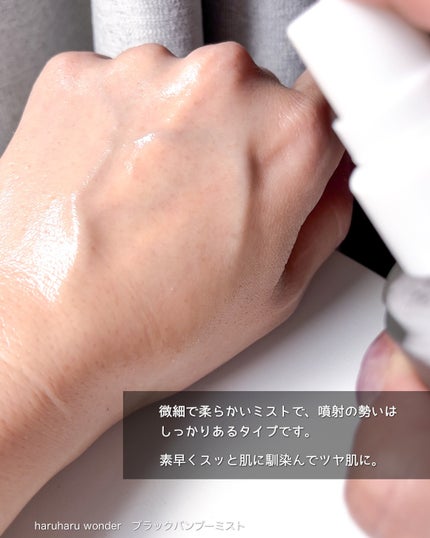 ブラックバンブーミスト/haruharu wonder/ミスト状化粧水を使ったクチコミ(4枚目)