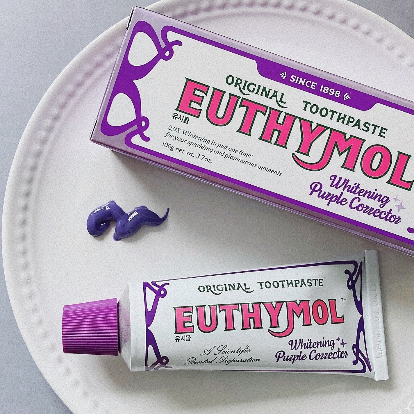 ホワイトパープル歯みがき ピーチフローラルミントの香り/EUTHYMOL/歯磨き粉を使ったクチコミ(3枚目)