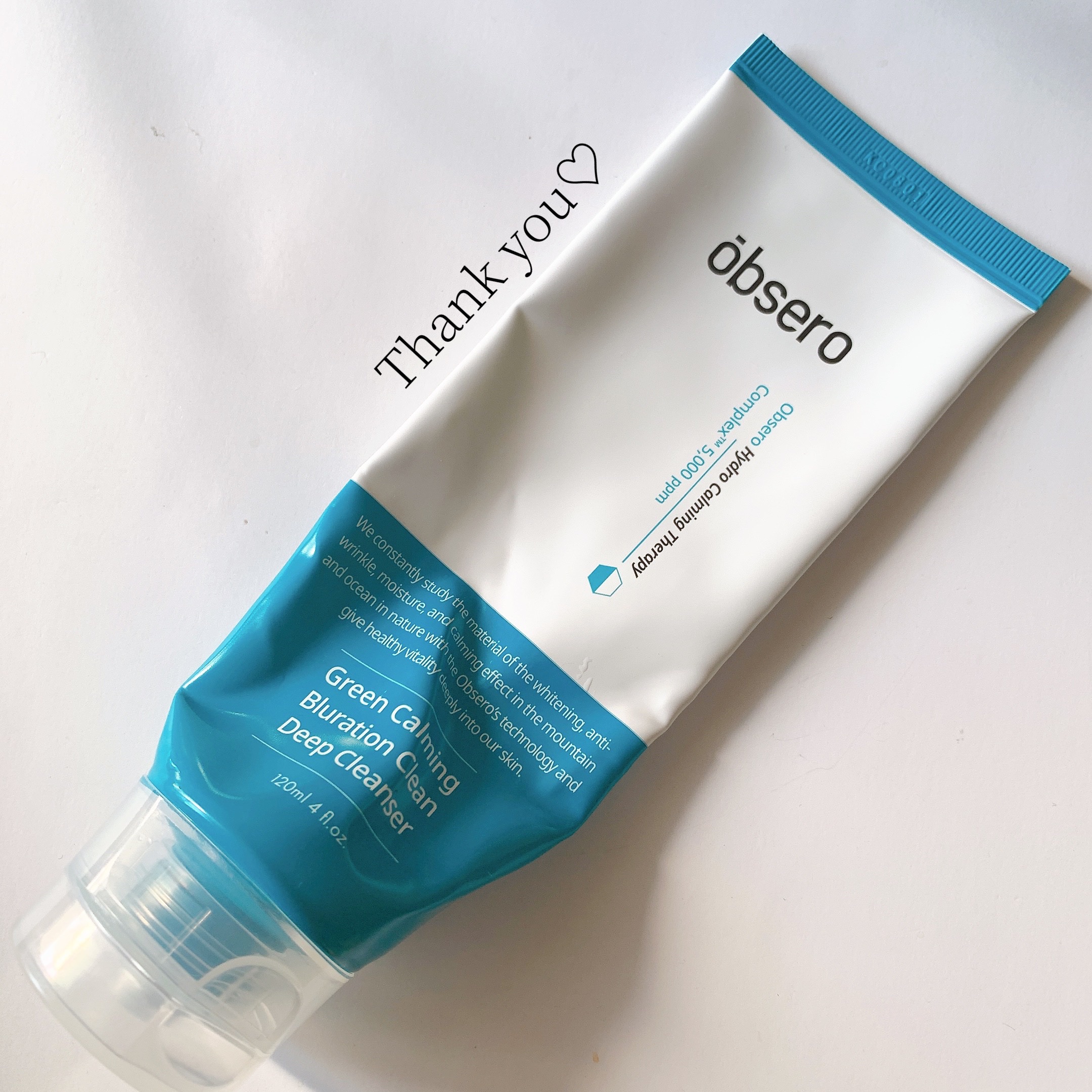 グリーンカーミングブルーレーションクリーンディープクレンザー/obsero/洗顔フォームを使ったクチコミ（1枚目）