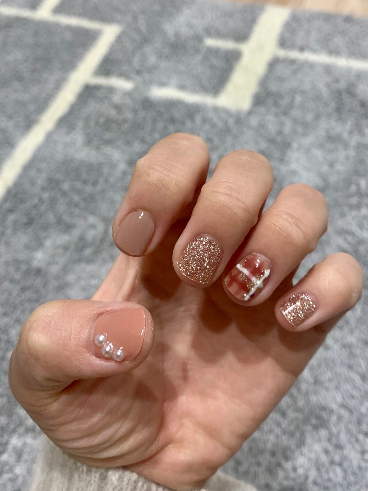 セミキュアジェルネイル(ハンド)/ohora/ネイルシールを使ったクチコミ(2枚目)