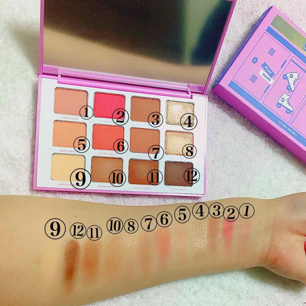 ピースマッチング12色シャドウパレット 2018 S/S/HOLIKA HOLIKA/アイシャドウパレットを使ったクチコミ(2枚目)