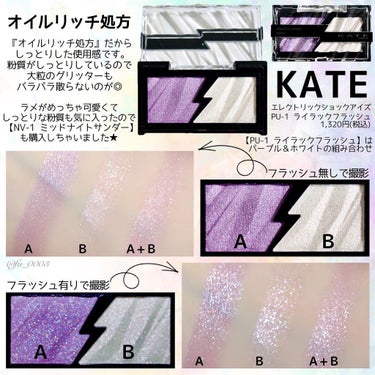 エレクトリックショックアイズ  PU-1 ライラックフラッシュ/KATE/アイシャドウパレットを使ったクチコミ（3枚目）