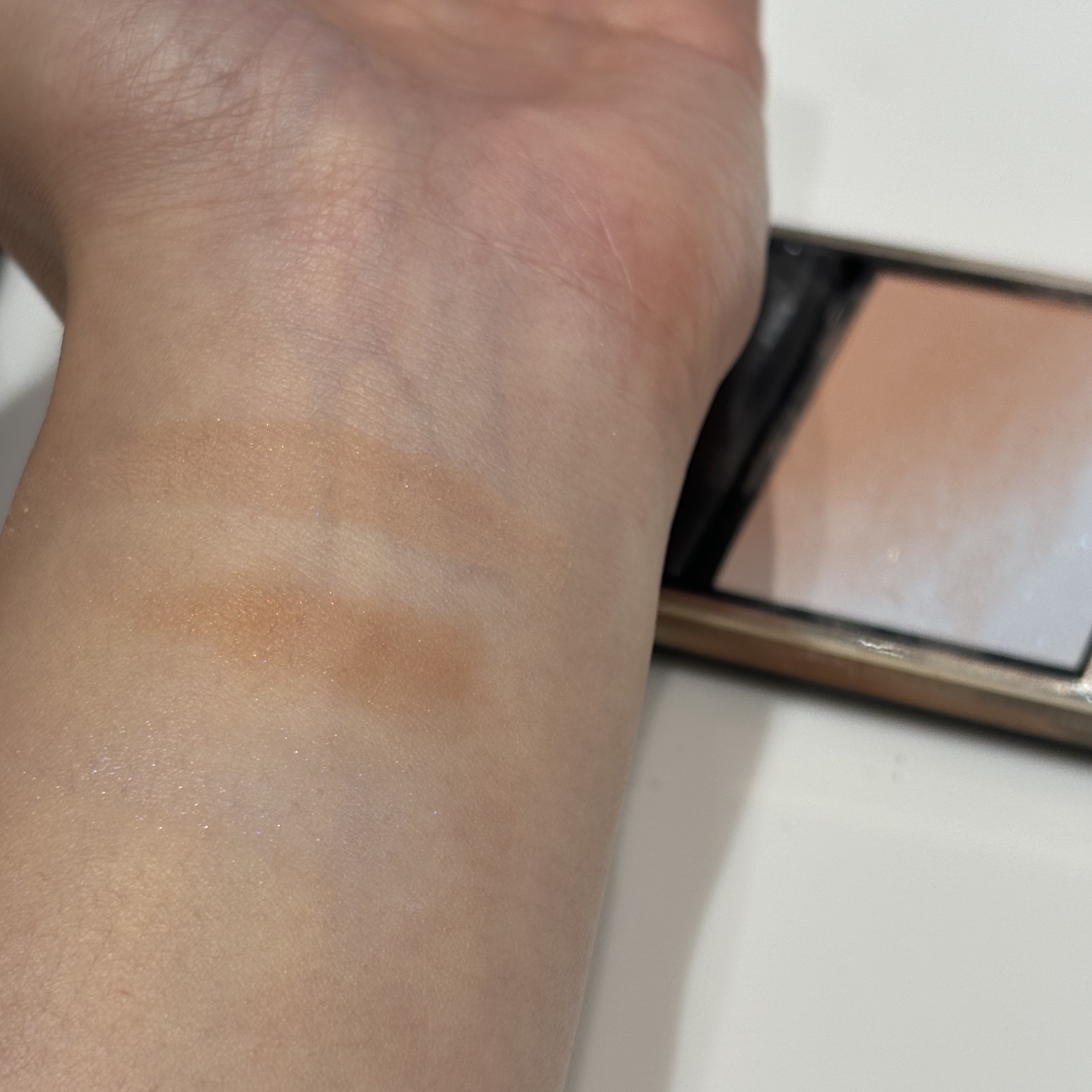 ブラーリング カラー ブラッシュ 101 羽風 -UFUU[限定色] (ペールベージュ × エアリーブルー)/SUQQU/パウダーチークを使ったクチコミ（3枚目）