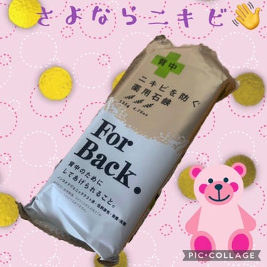 ニキビを防ぐ薬用石鹸 ForBack/ペリカン石鹸/ボディ石鹸を使ったクチコミ（1枚目）