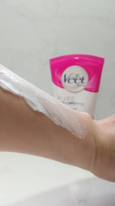 ヴィートピュアバスタイム除毛クリーム 敏感肌用/Veet/除毛クリームを使ったクチコミ（2枚目）