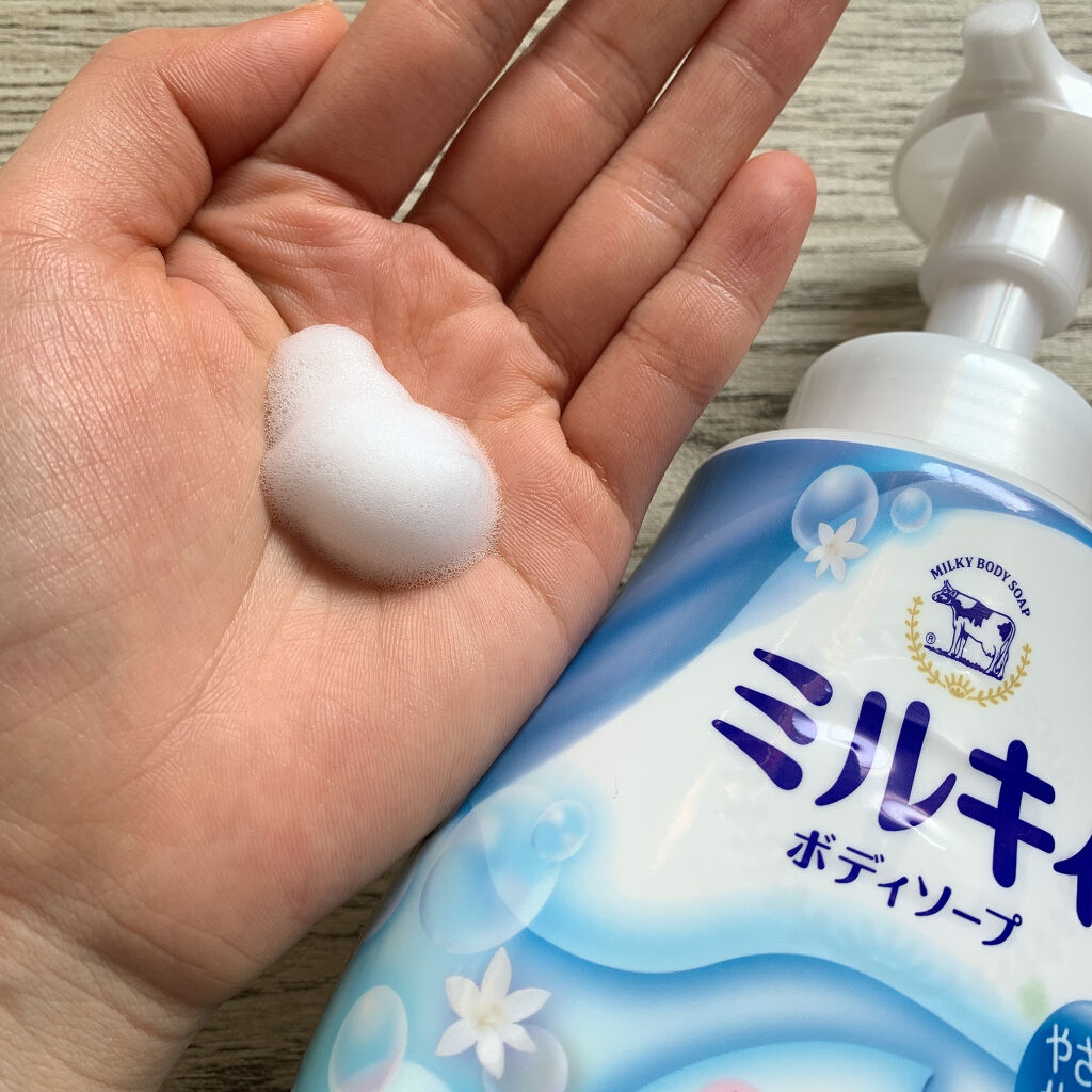 泡で出てくる ミルキィボディソープ やさしいせっけんの香り/ミルキィ/ボディソープを使ったクチコミ（2枚目）