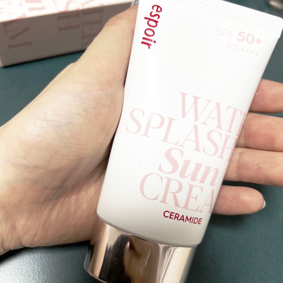 ウォータースプラッシュサンクリーム セラミド/espoir/日焼け止めクリームを使ったクチコミ(2枚目)