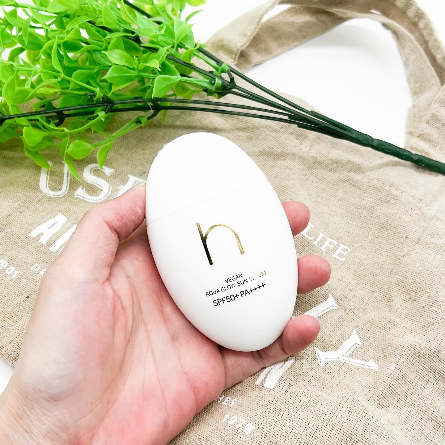 ヴィーガンアクアグロウサンセラム/HAMEL/日焼け止めローションを使ったクチコミ（1枚目）