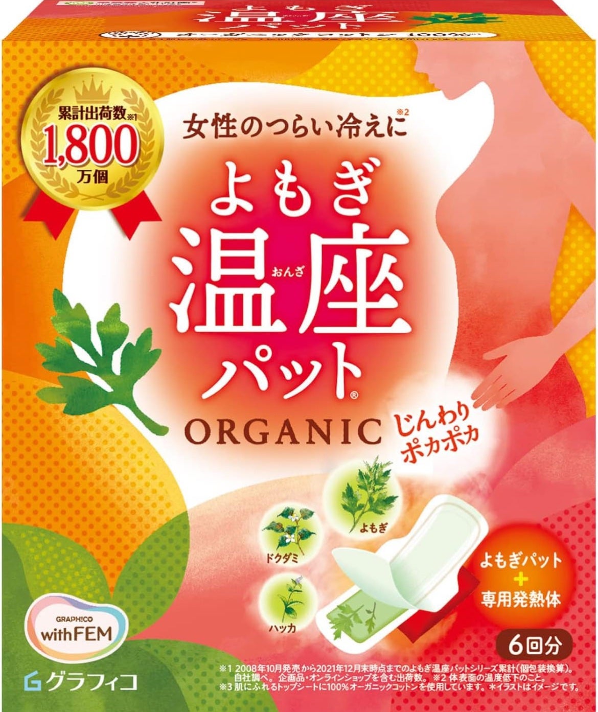 ウィズフェム よもぎ温座パットオーガニック/グラフィコ/その他を使ったクチコミ(1枚目)