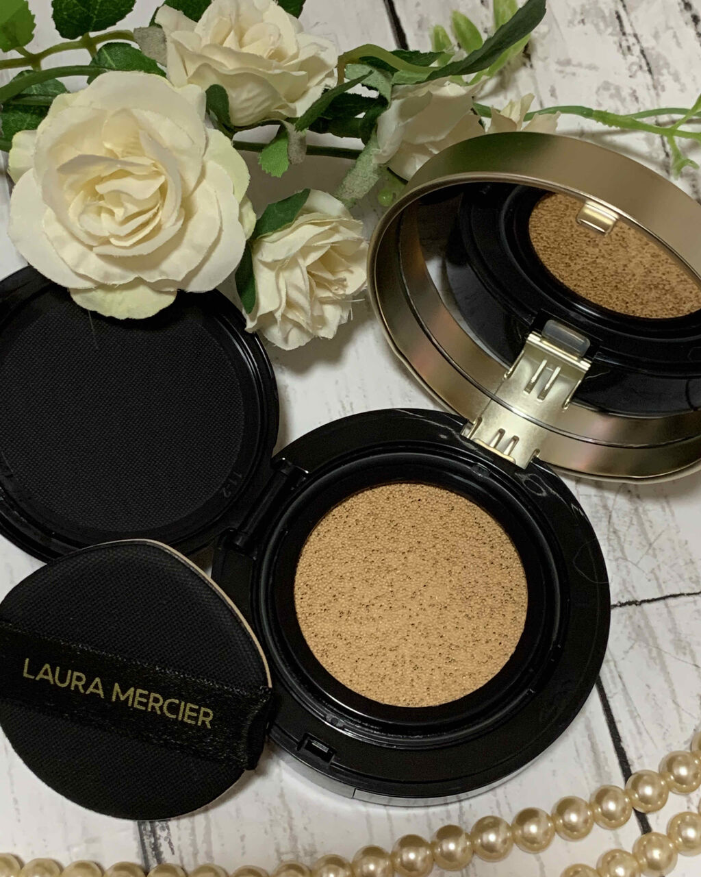 フローレス ルミエール ラディアンス パーフェクティング クッション 2W1/ローラ メルシエ/クッションファンデーションを使ったクチコミ（2枚目）