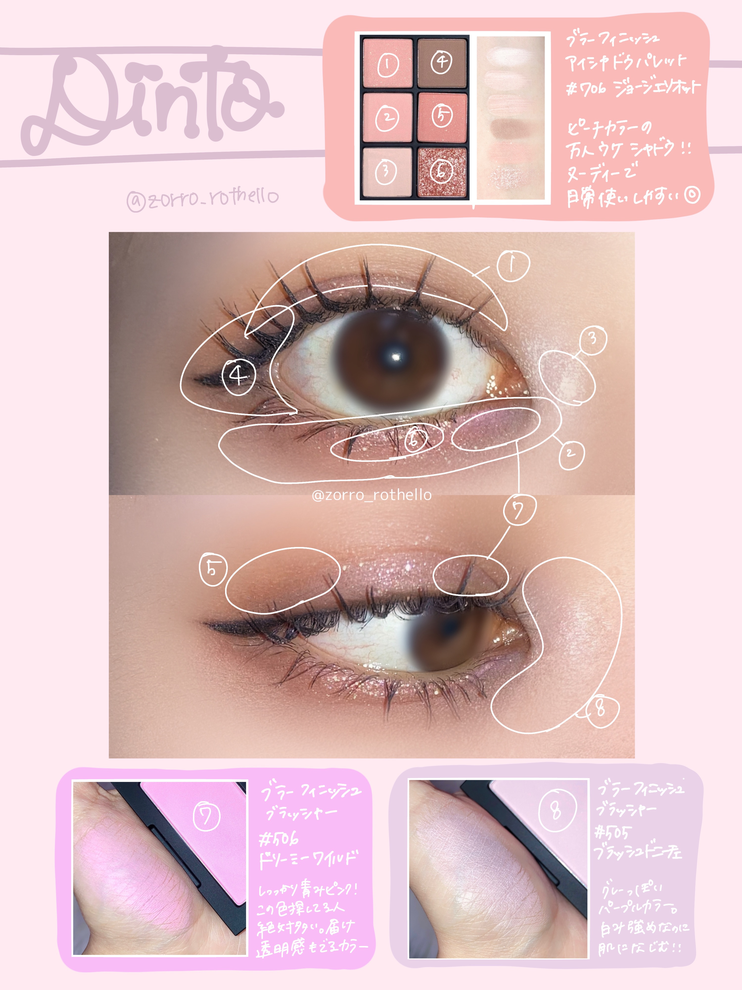 ブラーフィニシュシャドウパレット/Dinto/アイシャドウパレットを使ったクチコミ（2枚目）