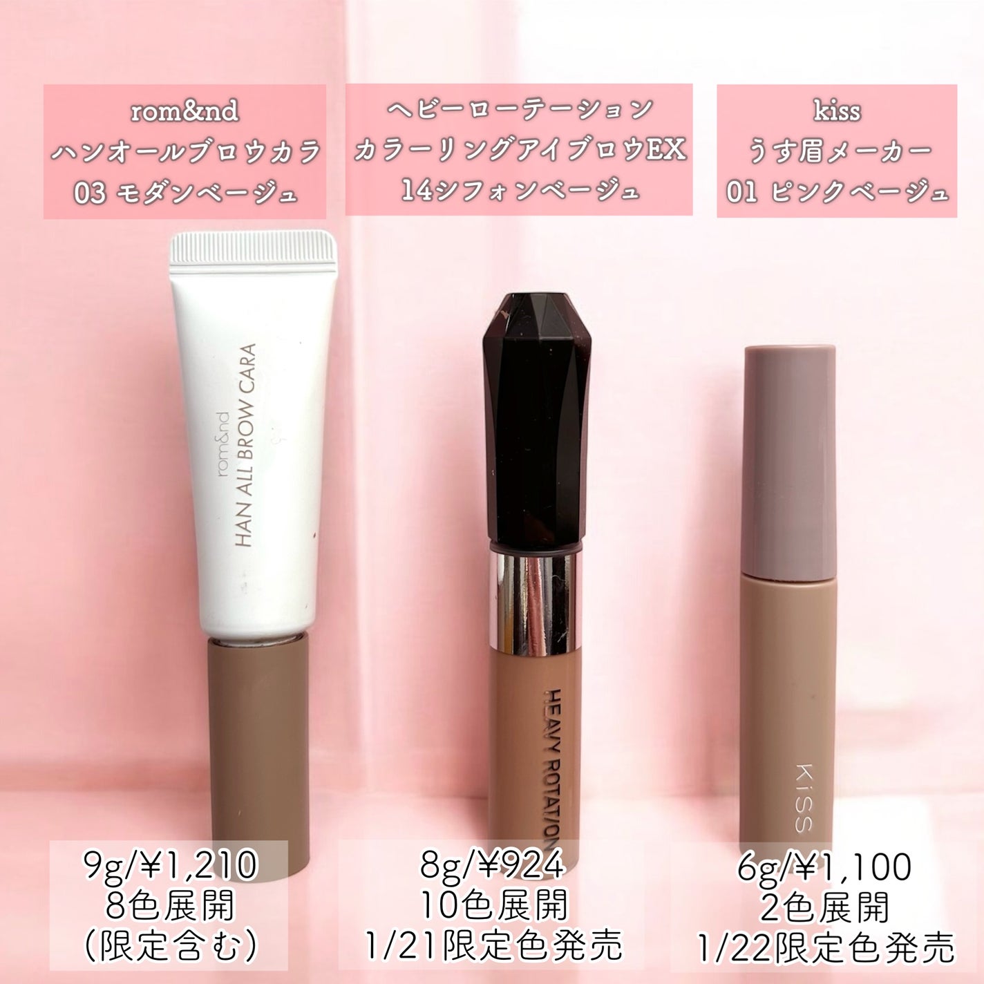 ハンオールブロウカラ/rom&nd/眉マスカラを使ったクチコミ(2枚目)