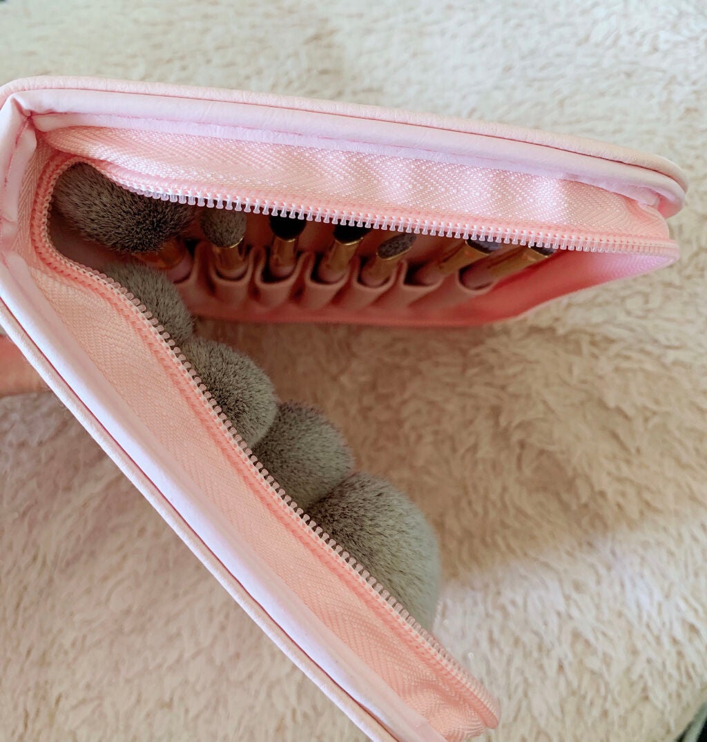 貴族のゴールド メイクブラシ11本セット 化粧ポーチ付き/SIXPLUS/メイクブラシを使ったクチコミ(3枚目)