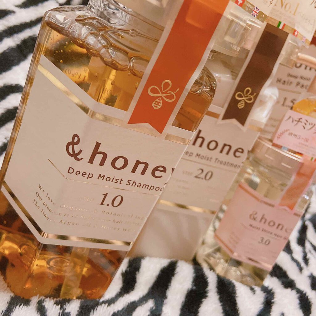 ディープモイスト シャンプー1.0／ヘアトリートメント2.0/&honey/市販シャンプーを使ったクチコミ（1枚目）