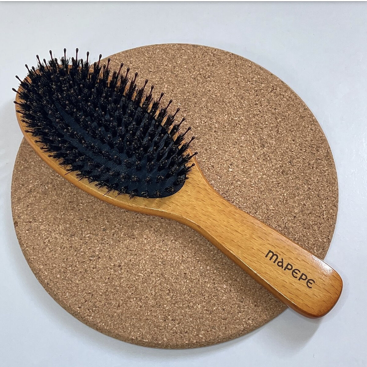 つやつや天然毛のミックスブラシ/マペペ/ヘアブラシを使ったクチコミ（1枚目）