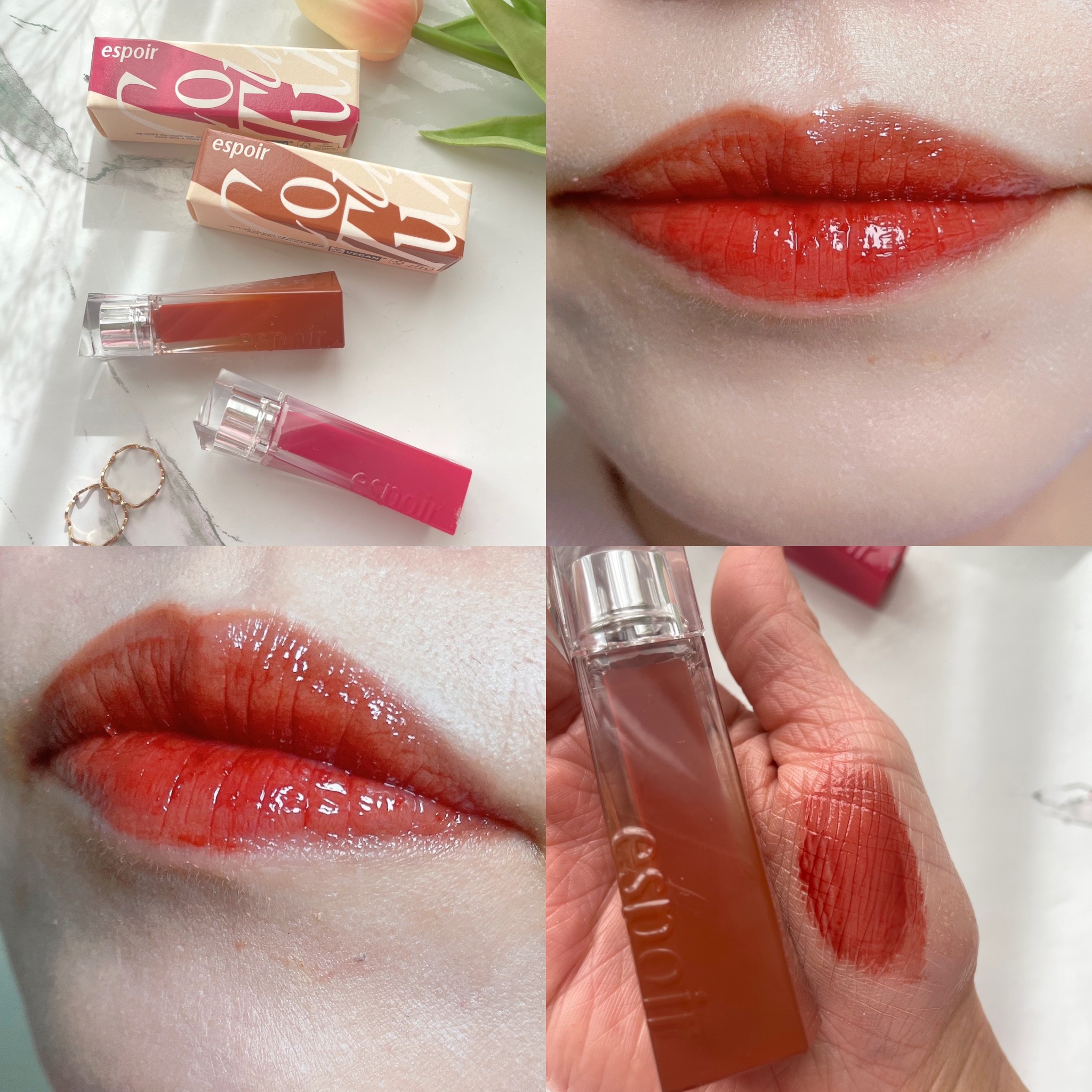 クチュールリップティントグレイズ/espoir/リップティントを使ったクチコミ（3枚目）
