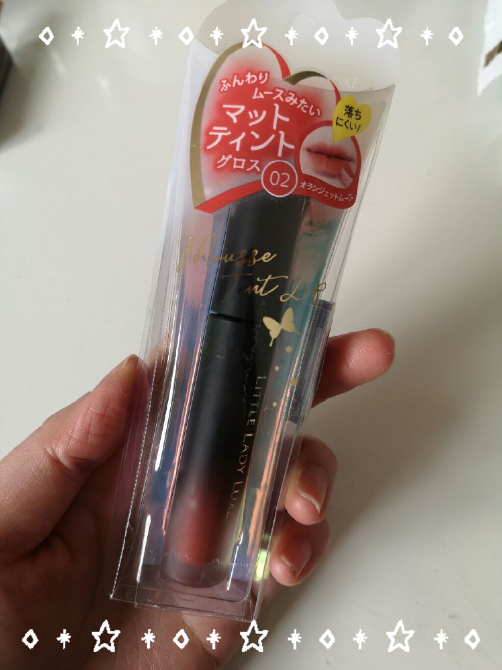  ムースティントリップ 02 オランジェットムース/リトルレディ リュクス/リップティントを使ったクチコミ（1枚目）