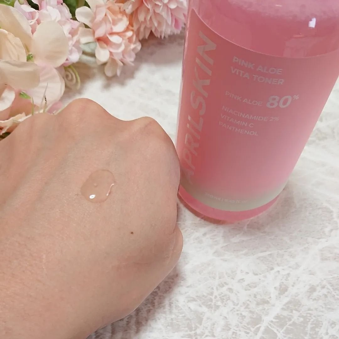 ピンクアロエビタトナー/APRILSKIN/化粧水を使ったクチコミ(4枚目)