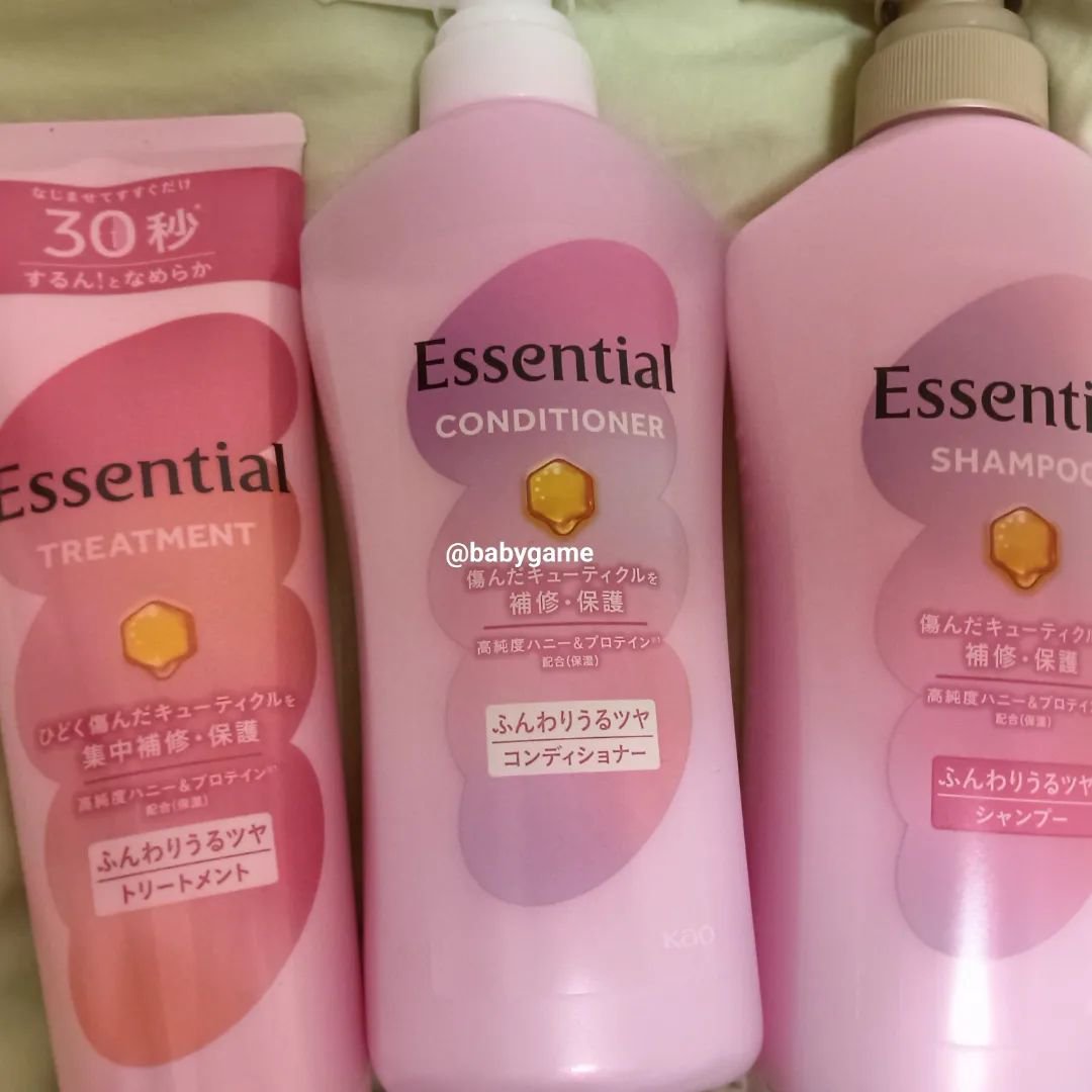 ふんわりうるツヤ シャンプー／コンディショナー シャンプー ポンプ 480ml/エッセンシャル/市販シャンプーを使ったクチコミ（3枚目）