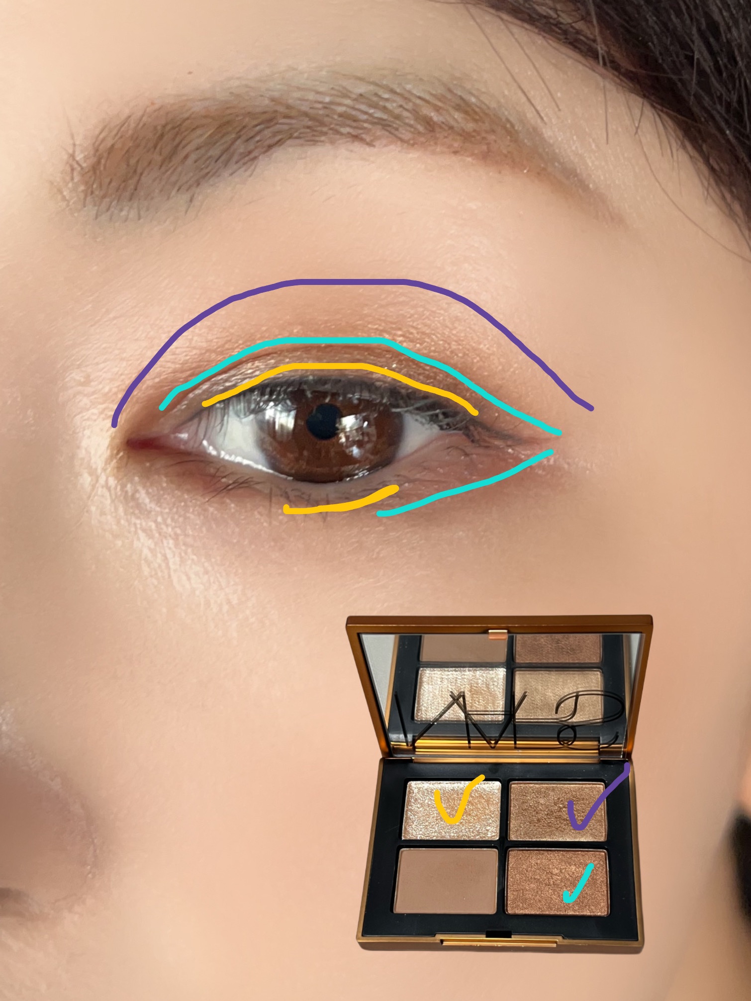 クワッドアイシャドー/NARS/アイシャドウパレットを使ったクチコミ（3枚目）