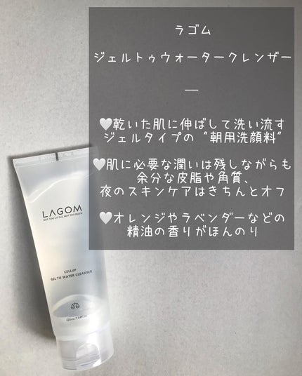 ラゴム ジェルトゥウォーター クレンザー(朝用洗顔)/LAGOM /その他洗顔料を使ったクチコミ(2枚目)