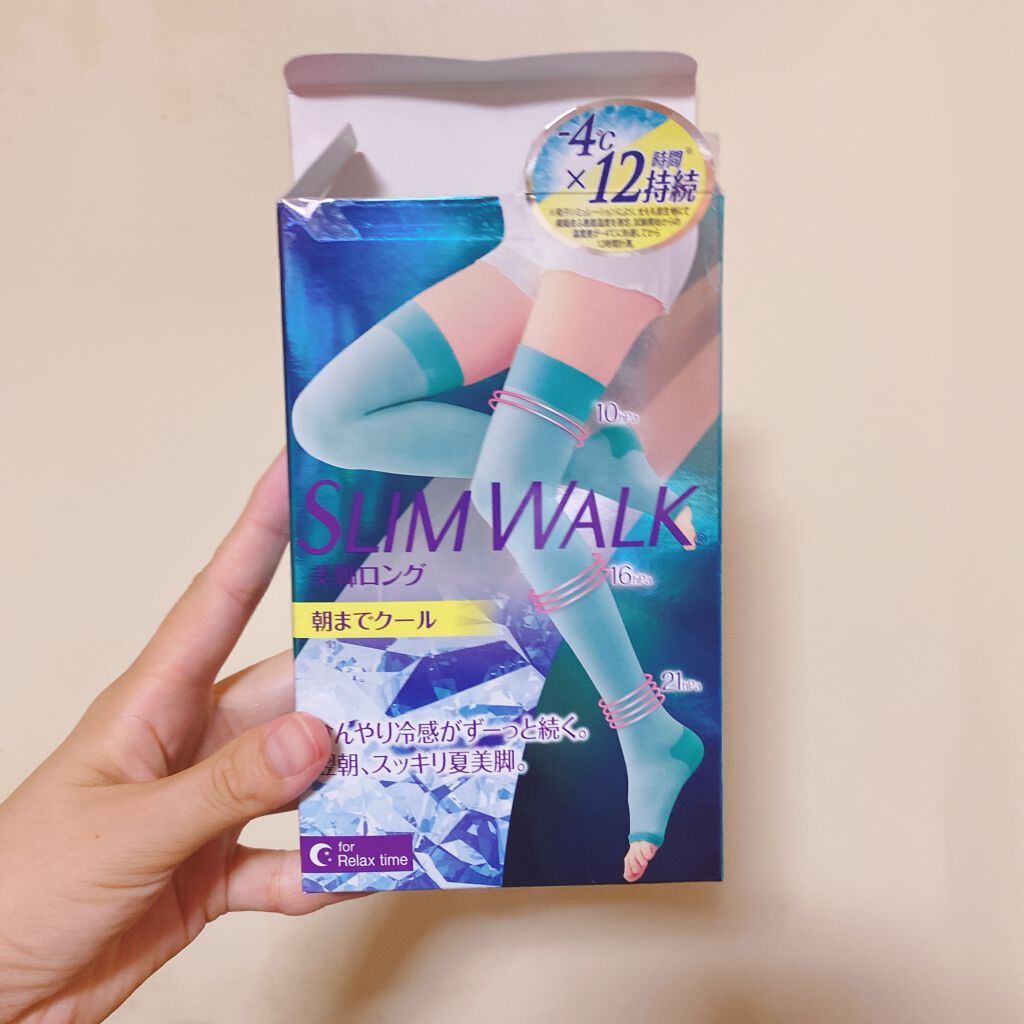 美脚ロング 朝までクール ライトブルー(S〜M)/SLIMWALK/着圧ソックス・レギンスを使ったクチコミ（1枚目）